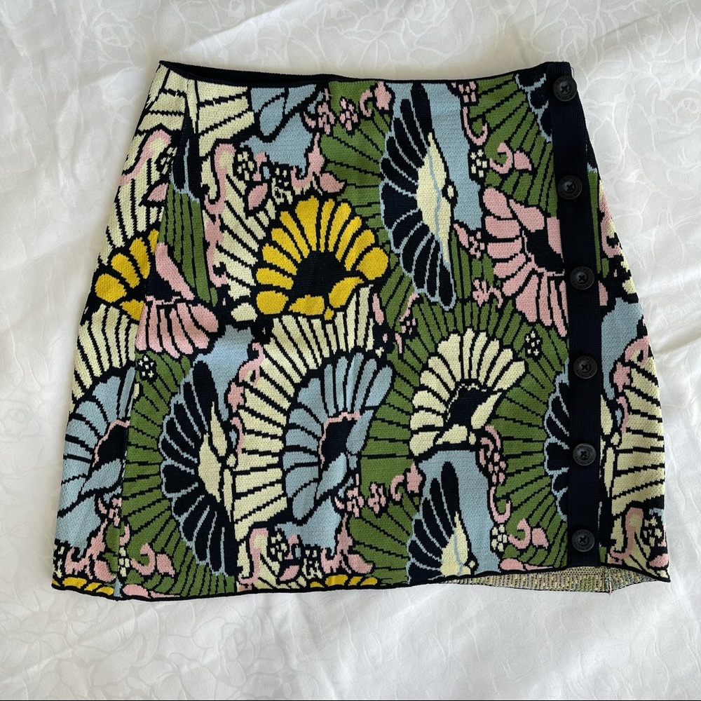 RACHEL Roy Funky Abstract Florals Mod MiniSkirt